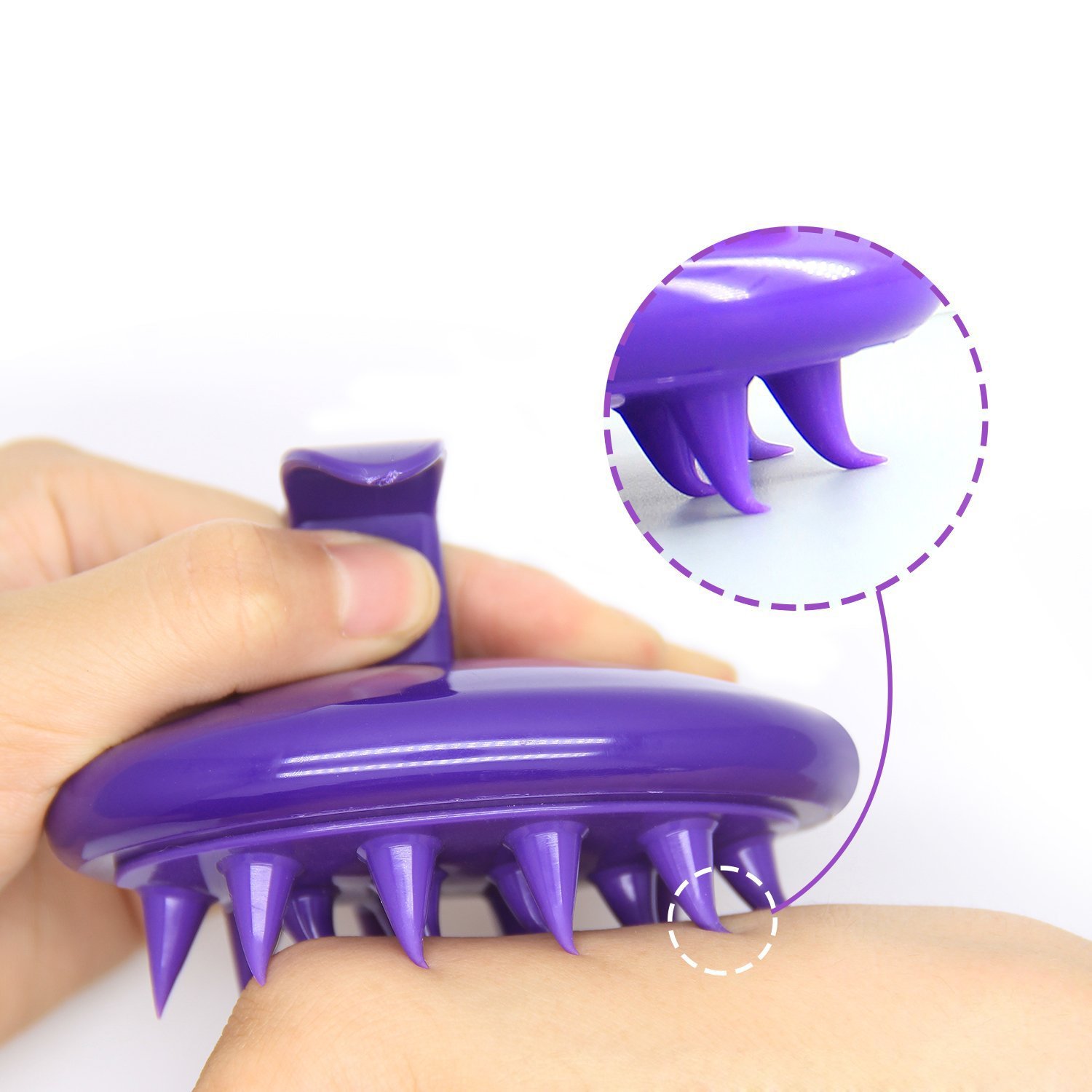 Boxalls Profesional Silicone CAT Dog Grooming, Massage Brush (Purple)