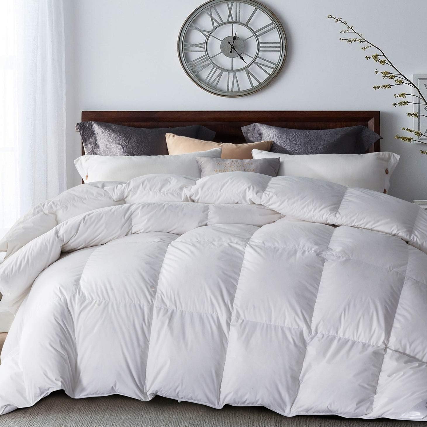 Umi. by Amazon Lavender Scented Goose Down Duvet with 100 Cotton