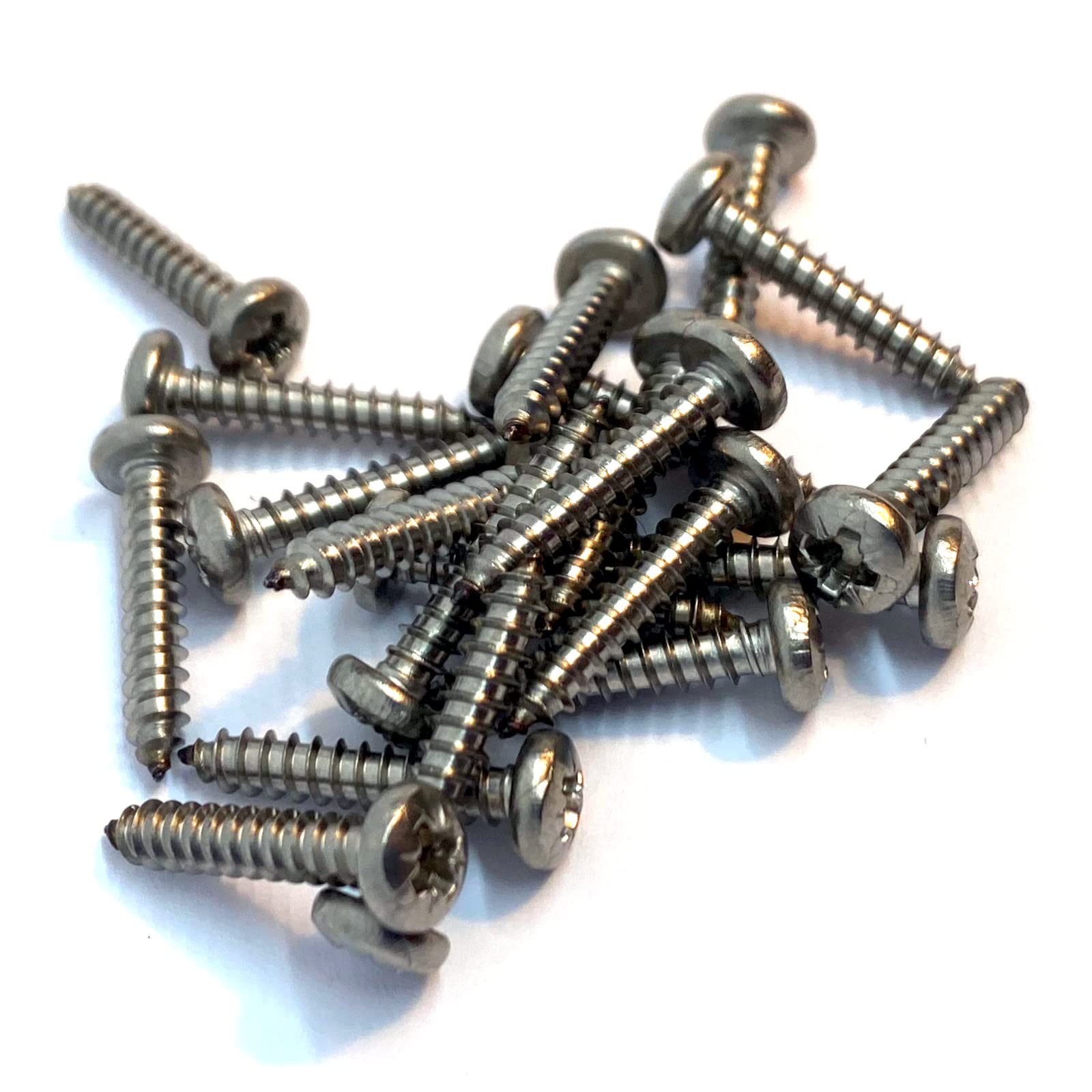 No.6 x 3/4" (3.5mm x 19mm) Pozi Pan Self-Tapping Screw DIN7981 - A4 (316) Stainless Steel (Pack of 20)