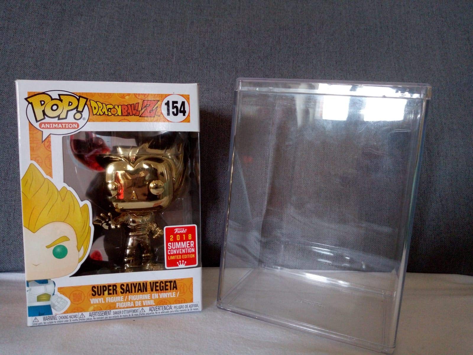 POP Super Saiyan Vegeta 154 Summer Edition Rare + Protective Case Funko
