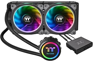 Thermaltake Floe 240mm, 16.8 Million Color Software Enabled (TT RGB Plus/Alexa/Razer Chroma), AMD (AM5/AM4)/Intel (LGA 2066/1