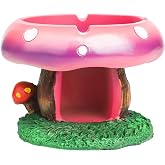 BESUPERT Premium Mushroom Decor Statue Jewelry Tray Key Bowl, Cute Fun Aesthetic Decorative Ornament for Home Bedroom Living Room Office Table Use, Unique Christmas Birthday Gift (Small Pink)