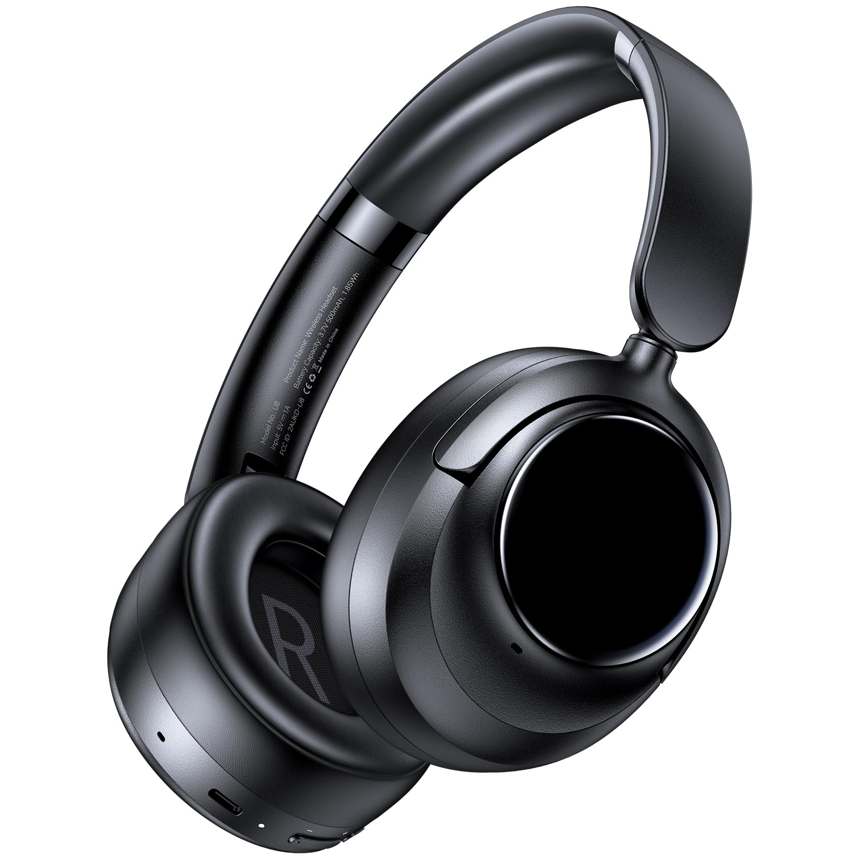 Photo 1 of ***DAMAGED - SEE NOTES/PICTURES***  Active Noise Cancelling Headphones,120H Playtime Bluetooth 6.0 Over Ear Headphones with Hi-Res Audio,5 ENC Mics Clear Call,HiFi Stereo Foldable Wireless Headphone Headset for Travel Office Game