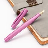 Hongdian Pink Forest Bent Nib Fountain Pen with Converter Gift Box view 7