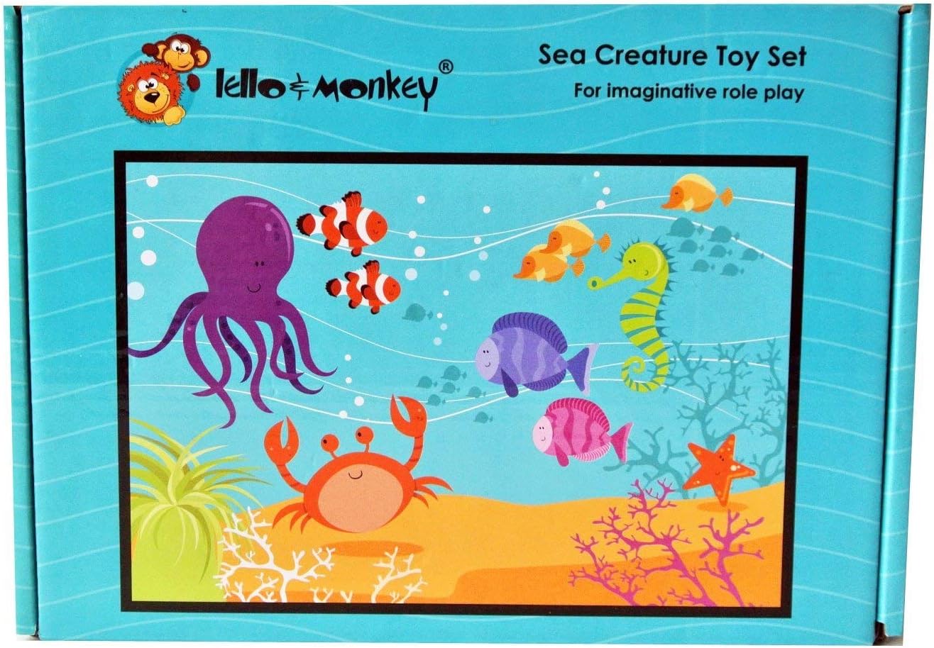 Lello and Monkey Sea Creature Toy Animal Figures - set of 12 boxed, (Age ranges) - Image 4