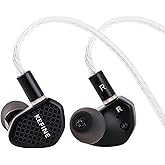Linsoul Kefine Klean in Ear Monitor,10mm DLC Diaphragm Dynamic Driver HiFi Earphones,Wired Gaming Earbuds,Replaceable Nozzles