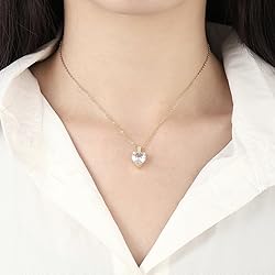 14K Gold Plated Diamond Necklaces for Women April