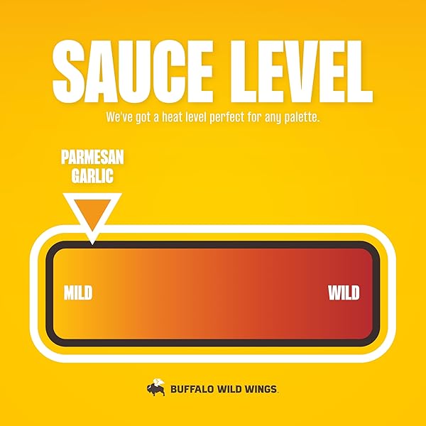 BUFFALO WILD WINGS PARMESAN GARLIC SAUCE, 12 FL. OZ., PERFECT DIPPING SAUCE, CHICKEN MARINADE, CHICKEN PARMESAN TOPPING AND WING SEASONING, MADE WITH ITALIAN HERBS