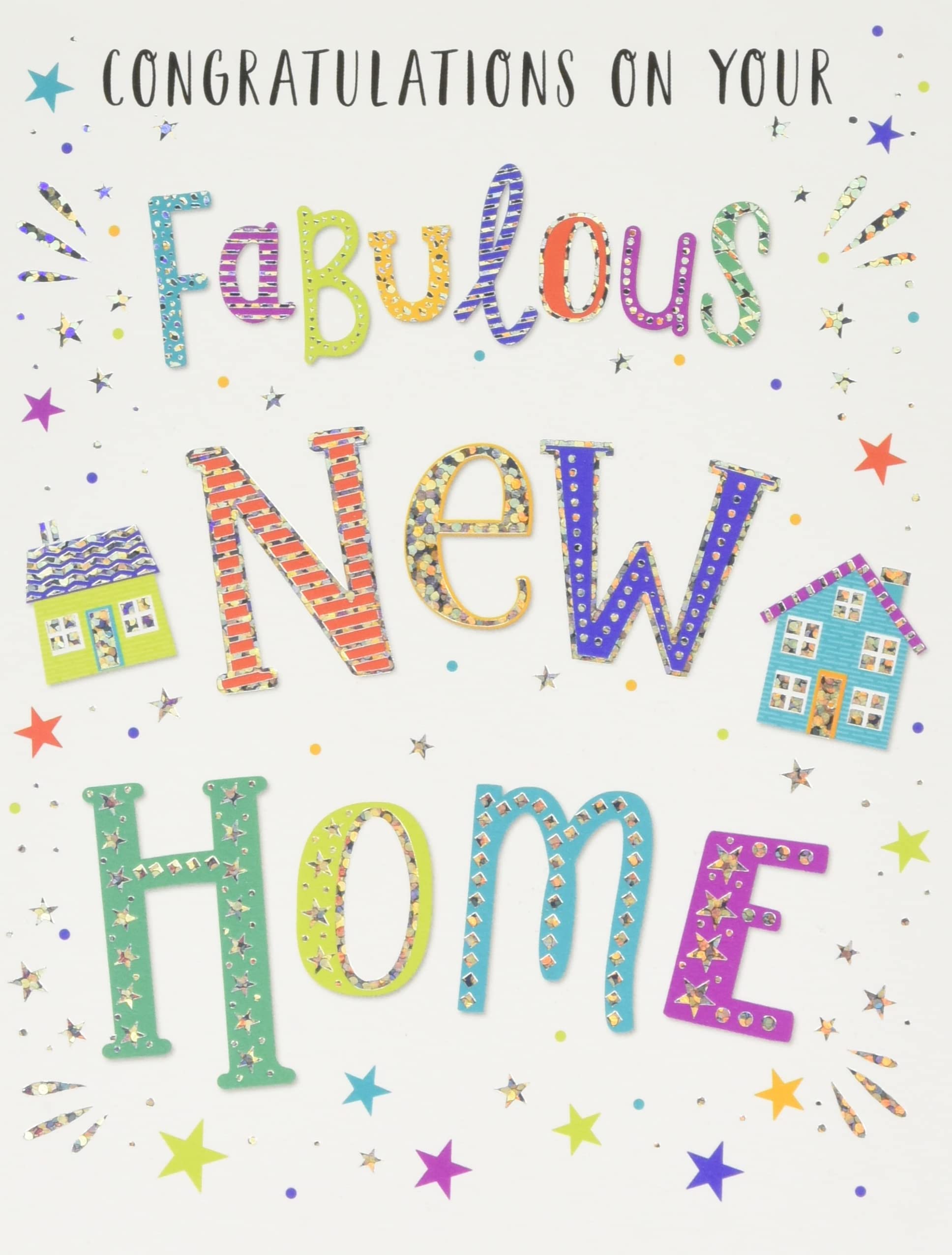 Piccadilly Greetings Modern Congratulations New Home Card - 8 x 6 inches - Regal Publishing