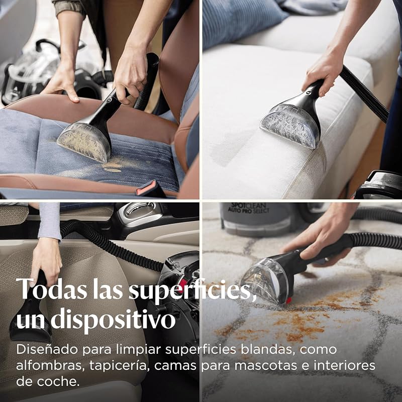 SpotClean Auto Pro Select, limpador portátil de 750W, limpador de estofos para remover derrames e sujidade de animais, limpador de manchas de carpete para estofos, 2,8 L, 3730N
