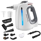 Spurgehom Handheld Multi-Surface Steam Cleaner with 11-Pc Accessories & Safety Lock – Dirty-Free, 550ML Large Capacity Steamer for Floors, Upholstery, Cars, and Home Use