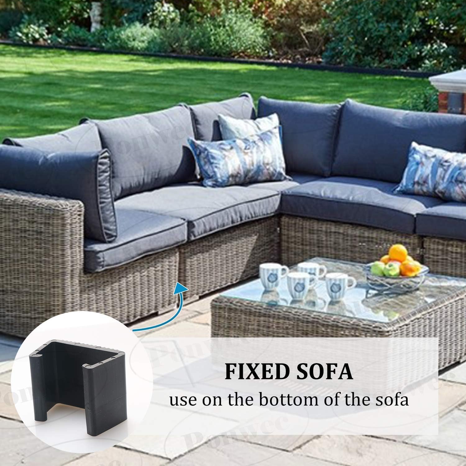 Ponwec 8 PCS Outdoor Patio Furniture Clips for Patio Sectional Sofa, Wicker Chair Clips Garden Furniture Clips Connect The Sectional or Module Outdoor Couch Patio Furniture & Rattan Chair （Big: Kitchen & Dining