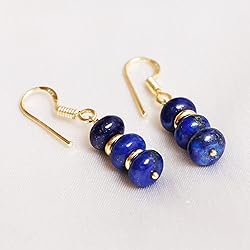 Gempires Blue Lapis Lazuli Crystal Earrings