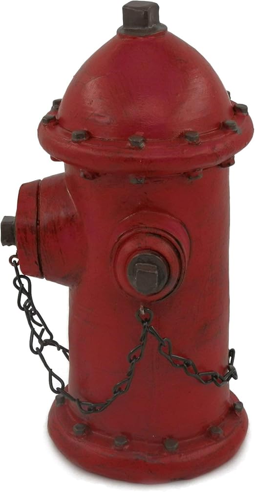 Small ornerx Resin Fire Hydrant Statue Decor 6 Tall Outdoor Statues