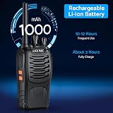 eSynic 2 Pack Walkie Talkies 16CH VOX Li-ion 1500mAh Earpiece LED Torch view 7