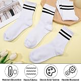 Zuimei 6 Pairs Women's Sport Socks Cotton Ankle Crop Breathable Multipack White view 3