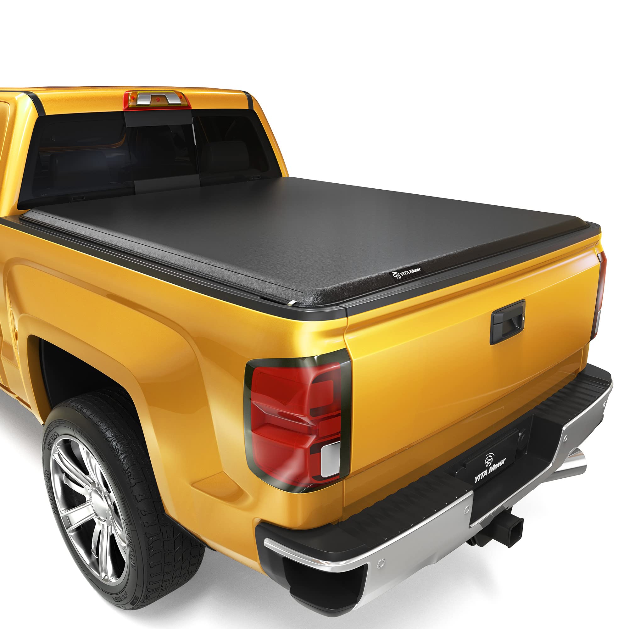 YITAMOTOR Soft Roll Up Truck Bed Tonneau Cover Compatible with 2014-2018 Chevy Silverado/ GMC Sierra 1500, 2019 Legacy/ Limited, Fleetside 6.6 ft Bed