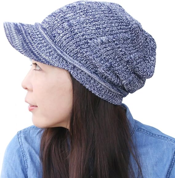 Amazon Co Jp ノーブランド品 コットンニットキャスケット ケーブル Ks ツバ付き サマーニット帽子 キャップ Uvカット ニット帽 ツバ サマー コットン 無地 シンプル 夏用 メンズ レディース ネイビー ホワイト 服 ファッション小物