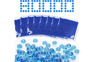 LEEZI Gel Ball Blaster Refill Ammo (8 Pack–10000 Pieces),Water Balls Beads Bullets Made of Non-Toxic Eco Friendly Water Ball Compatible with Splatter Gall 7-8mm