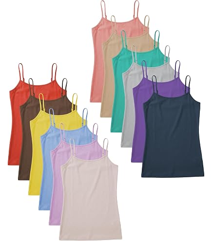 Amazon.com: Sexy Basics Women's Cotton Stretch Camisole Tanks
