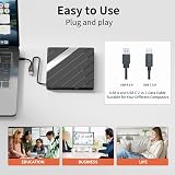 Alxum USB C DVD Drive 8-in-1 SD TF Card Reader CD RW Burner Laptop Mac view 8