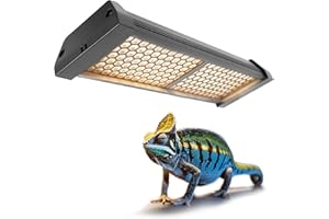 ECKPO Dimmable LED Reptile UVB Lamp, 8000 Hours UVB Duration for Much Longer Lifespan, Adjustable 4/8/12-Hour Cycles, Suitabl