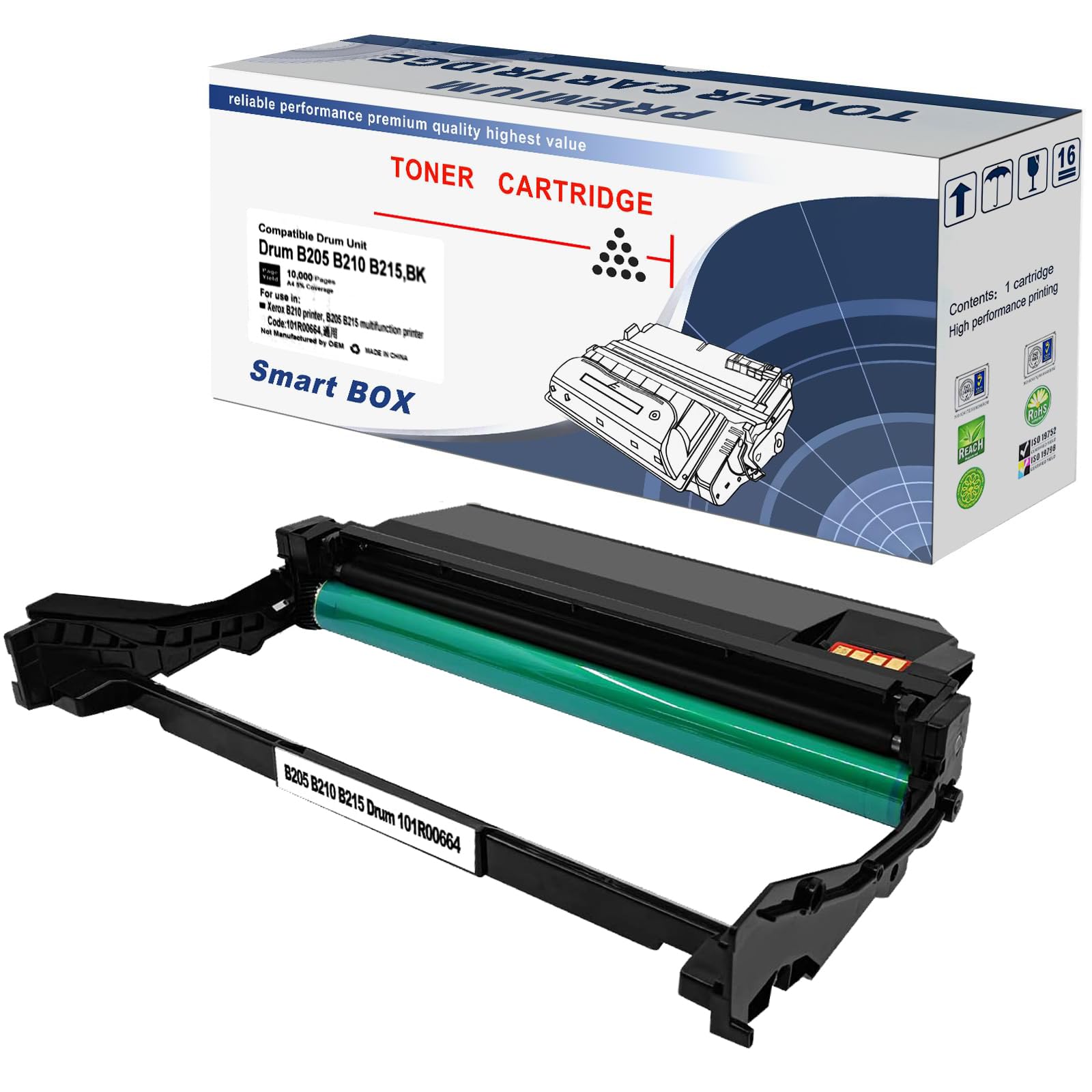 ASEKER Compatible B210 B205 B215 Drum Cartridge for Xerox B205 B210 B215 B210DNI B205DNI B205MFP B215DNI B215MFP Printers High Yield 10000 Pages 101R00664 ( Drum Unit )