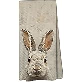 Liosei Easter Bunny Rabbits Decorative Kitchen Towels and Dishcloths, Easter Hand Towel for Bathroom, Retro Bunny Rabbits Print Drying Cloth Hand Towels for Bathroom Kitchen Decor, 16×24Inches
