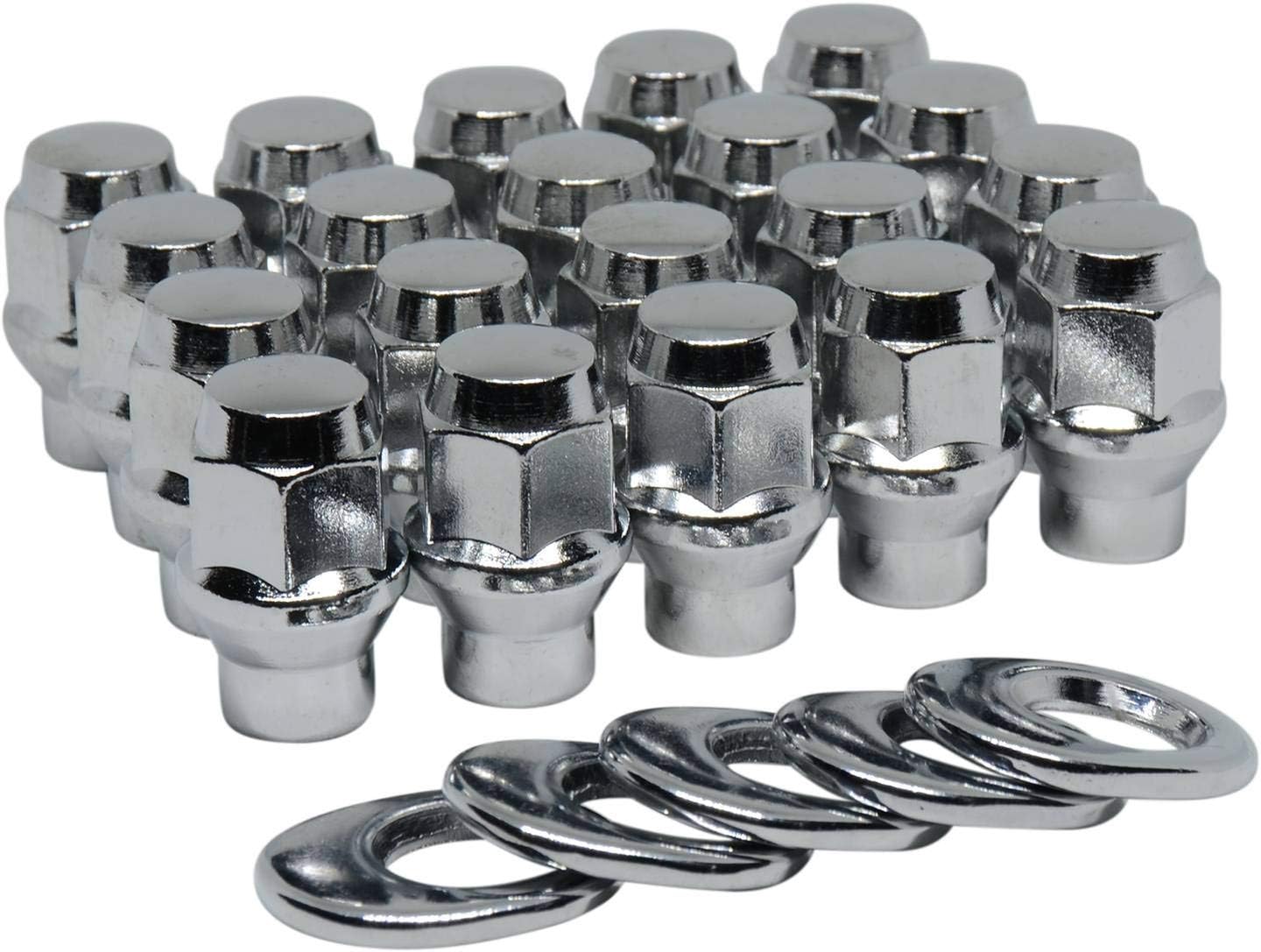 20 ET Bulge Conical Lug Nuts 14mmx1.5 with Offset Washers 5