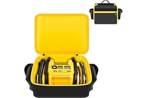 TANMQIN Air Compressor Bag Case Compatible with DEWALT 20V MAX Tire Inflator DCC020IB, Cordless Tools Storage Holder Organizer with Pocket for Battery Pack and Charging Kit -Inner Yellow (Box Only)