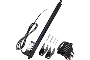 URANT 12 Inch Linear Actuator,1000N Speed 10mm/s Heavy Duty 12V Linear Actuator,Instantaneous Waterproof Switch with Mounting Bracket,for Automotive (300mm)