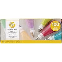 Wilton 12-Inch Disposable Cake Decorating Pastry Bags, 100-Count