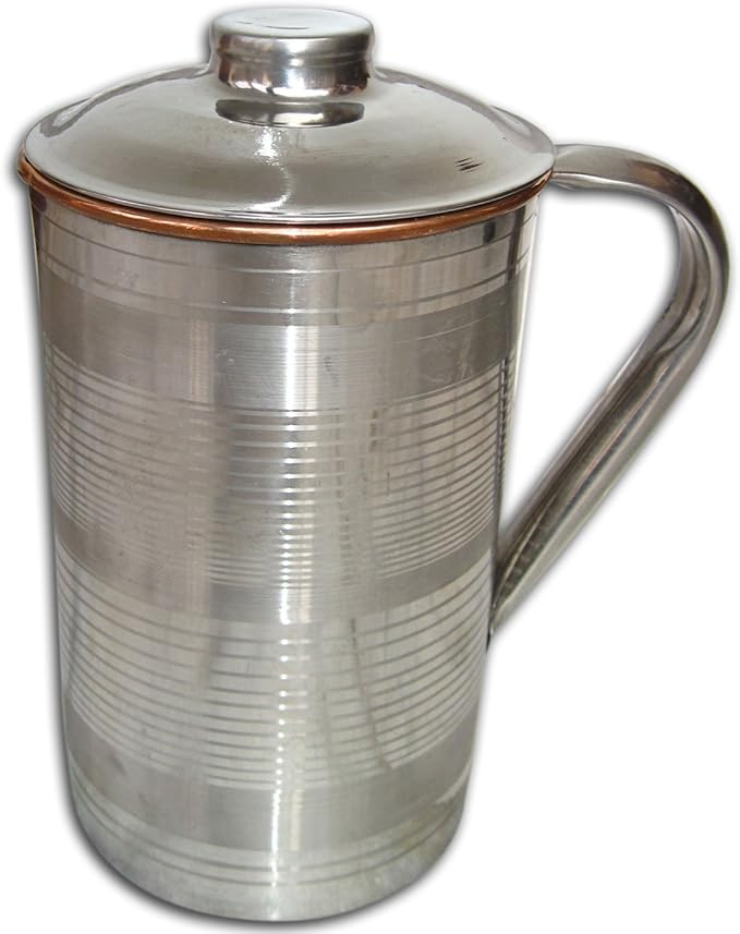 Copper Jug with Lid Copperware Indian Drinking Accessories Outside