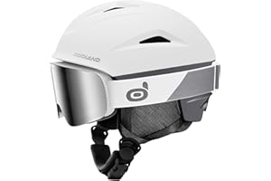 Odoland Ski Helmet with Ski Goggles, Multi-Options Compatible Snowboard Helmet and Goggles Set for Men Women Youth