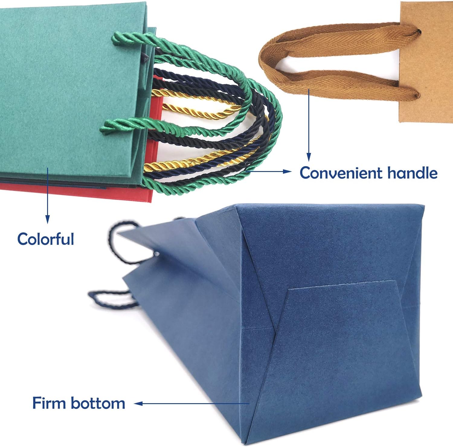 Premium Wine Gift Bags, Luxury Bottle Bags with Strong Rope Handles for Christmas Party Wine Gifts (10pcs) - Image 3