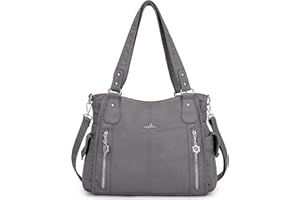 Angel Kiss Handbags for Womens Top-Handle Hobo Purse Roomy Casual Shoulder Bags PU Tote Satchel Purse for Women