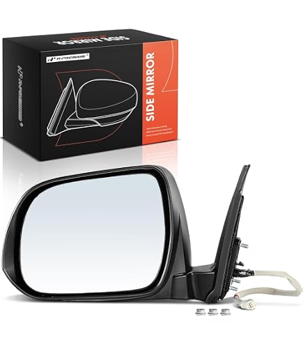 Power Heated Left Side View Mirror For 2001-2007 Toyota Highlander - Driver Side LH With Puddle Light
