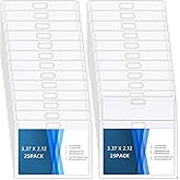 Geyoga 25 Pack Hard Plastic ID Badge Holders Bulk Heavy Duty ID Card Holders 4 x 3 Inch Extra Thick Horizontal Clear ID Badge Holders Card Protector Case for Lanyard Office Employee Worker Nurse