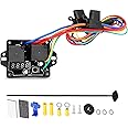 AUTOBABA Digital Radiator Fan Controller Swith 12V and 24V, Adjustable Temperature Range Dual Electric Fan Controller Thermatic Fan Switch Kit Replace # 0444 DC0444
