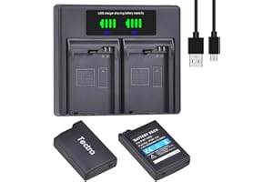 Tectra 3600mAh PSP-1000 Battery + LED Dual Charger Compatible with Sony PSP 1000 PSP-110 Console PSP 1000 1001 1002 Series