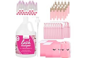 WOZUTUNT Lash Shampoo for Lash Extensions Eyelash Extension Cleanser, 3.98L Professional Eyelid Foaming Cleanser Lash Extension Kit Lash Mousse Non-lrritating Wash for Extensions Lashes Salon and Home Care