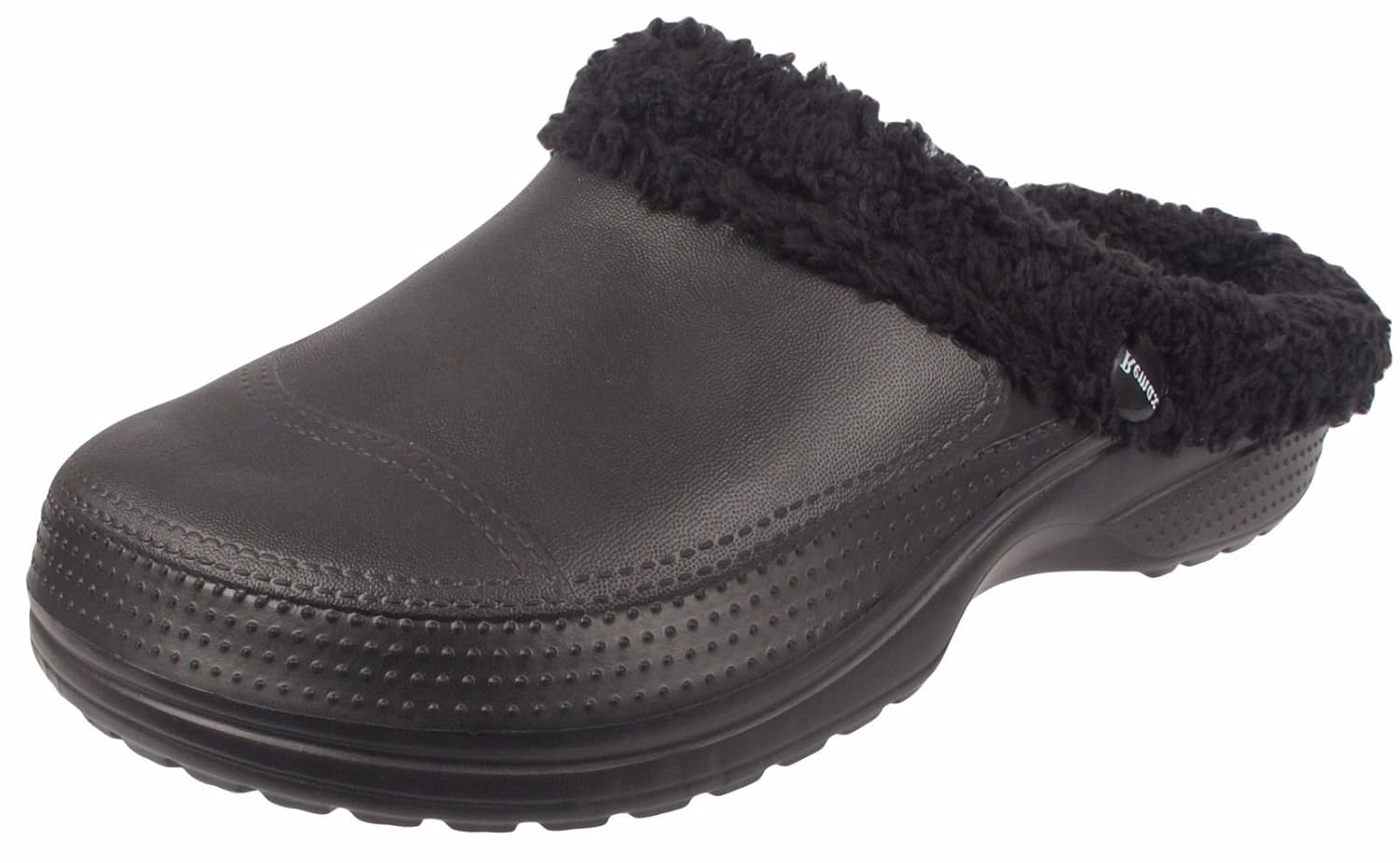 mens fur lined clogs