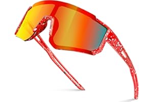 AGGKKY Polarized Kids Sunglasses, Youth Baseball Sunglasses for Boys Girls, Cycling Sun Glasses UV400 for Kids Ages 8-14