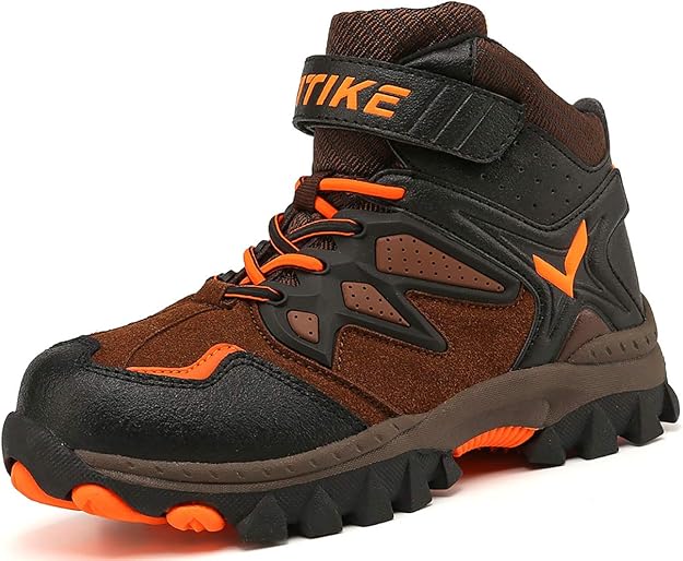 Kids Hiking Shoes Walking Snow Boots Antiskid Steel Buckle Sole