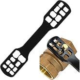 Zonon 1 Pcs Backflow Ball Valve Wrench Tool for Missing Handles Outdoor Water Shut Off Key Black Valve Wrench Plumbing Repair Tool for Meter and Hydrant Professional Durable