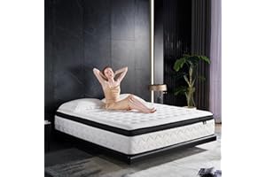 SNFPNE King Size Mattress - 12 Inch Medium Firm King Mattress with Memory Foam and Individual Pocket Springs for Pressure Relief & Silent Sleep, CertiPUR-US Certified, Hybrid Mattresses in A Box, 80" x 76"