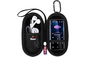 Mchoi MP3 Player Case, Protable Music Player Case with Metal Carabiner Clip for Aiworth 32GB Mp3 Player & Accessories, Case Only