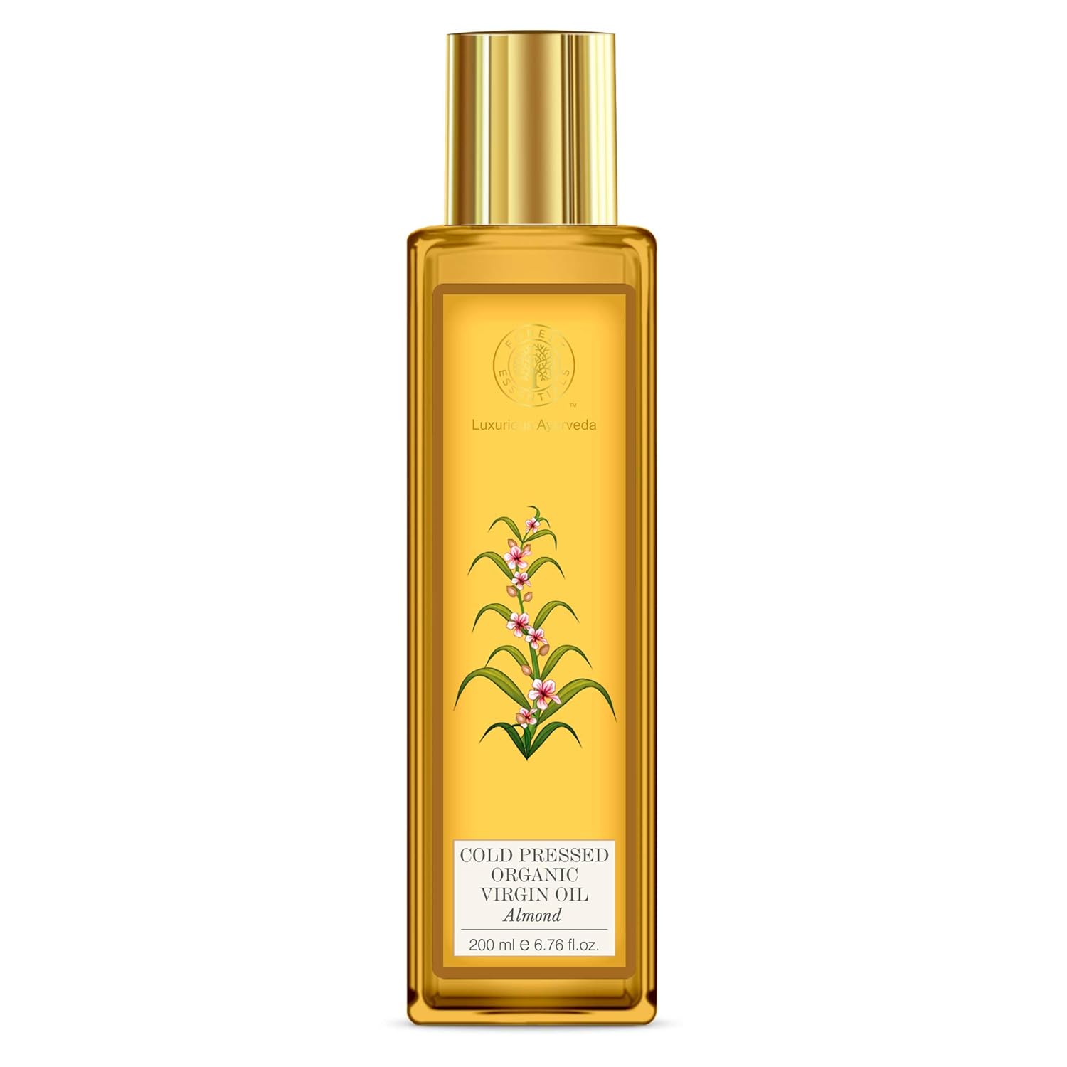 Forest Essentials Organic Cold Pressed Virgin Almond Oil 200ml by