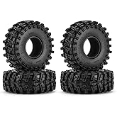INJORA 1.0 Tires - S5 Swamp Stomper Crawler Tires for TRX4M AX24 SCX24 FCX24 1/18 1/24 RC Crawler Car, 63 * 24mm, T1018