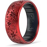 Enso Rings Etched Marquee Silicone Ring - Ultra Comfortable Holiday Rings